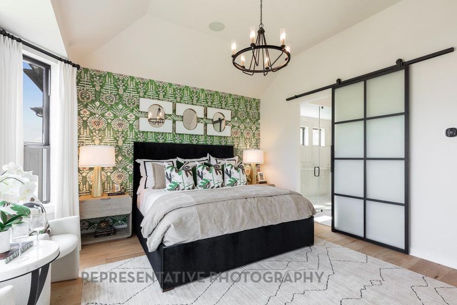 Furnished interior view inside a new home in Pomona: 42ft. lots, Manvel (Image 16).