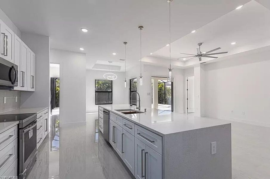 Furnished interior view inside a new home in , Cape Coral (Image 5). Furnished interior view inside a new home in , Cape Coral (Image 5).