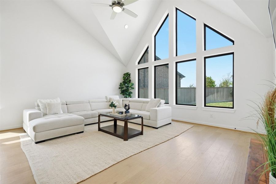 Furnished interior view inside a new home in Bridgeland 45', 50', 70', Cypress (Image 17). Furnished interior view inside a new home in Bridgeland 45', 50', 70', Cypress (Image 17).