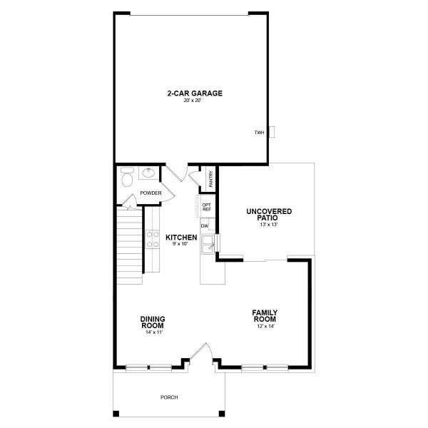 2D floor plan layout of this home in Urban Homes at Easton Park, Austin, TX (Image 4). 2D floor plan layout of this home in Urban Homes at Easton Park, Austin, TX (Image 4).