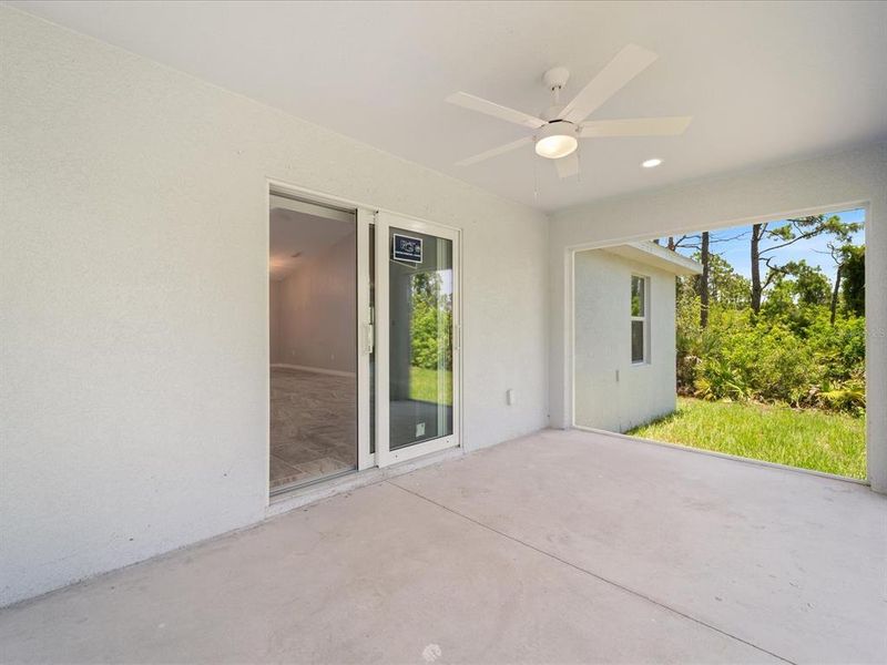 Lanai sliding glass door