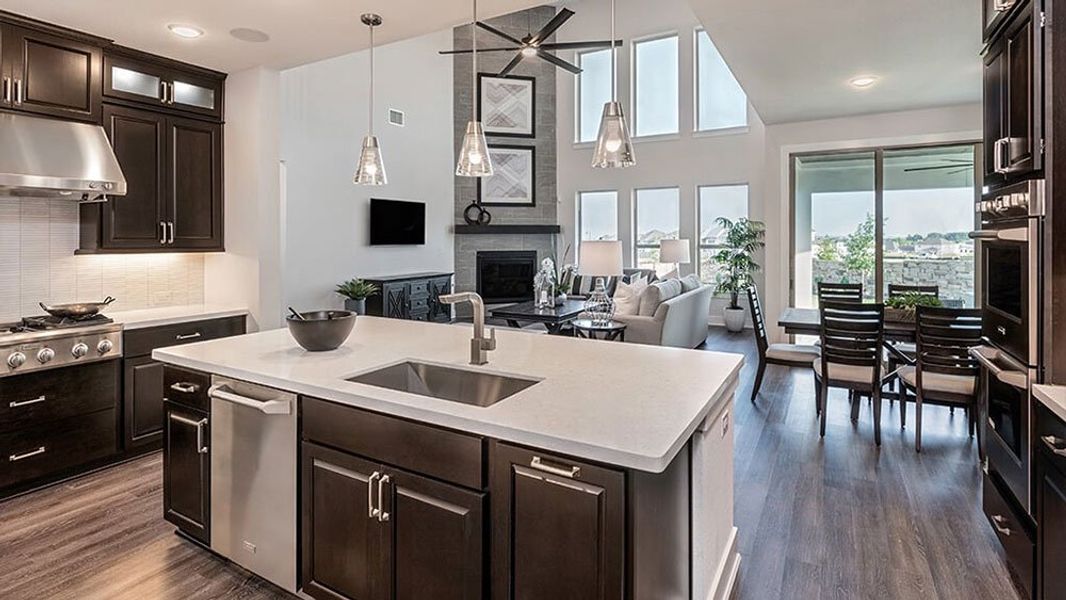 Representative furnished interior of a home built from the Sapphire by Taylor Morrison in Santa Rita Ranch, Liberty Hill (Image 10). Representative furnished interior of a home built from the Sapphire by Taylor Morrison in Santa Rita Ranch, Liberty Hill (Image 10).