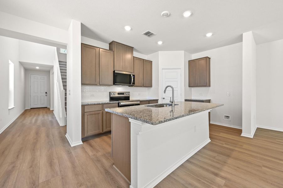 Furnished interior view inside a new home in Creekside at Estancia, Austin (Image 9).