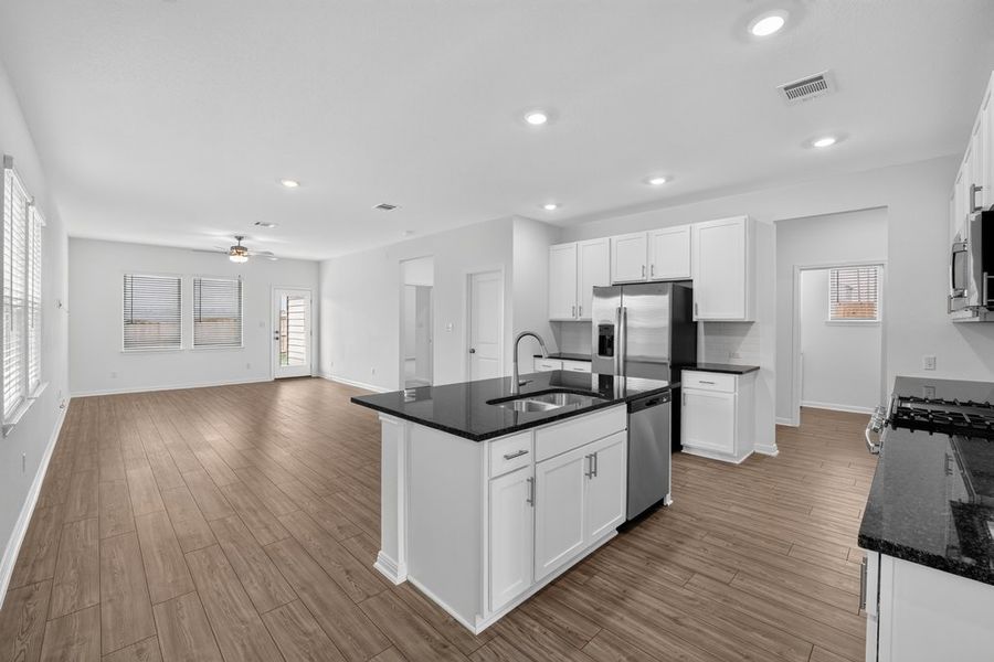 Furnished interior view inside a new home in Sunfield, Buda (Image 18).