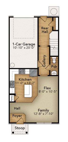 2D floor plan layout for the Fisher by Parkside Builders in Anderson Park, Hendersonville, TN (Image 3). 2D floor plan layout for the Fisher by Parkside Builders in Anderson Park, Hendersonville, TN (Image 3).