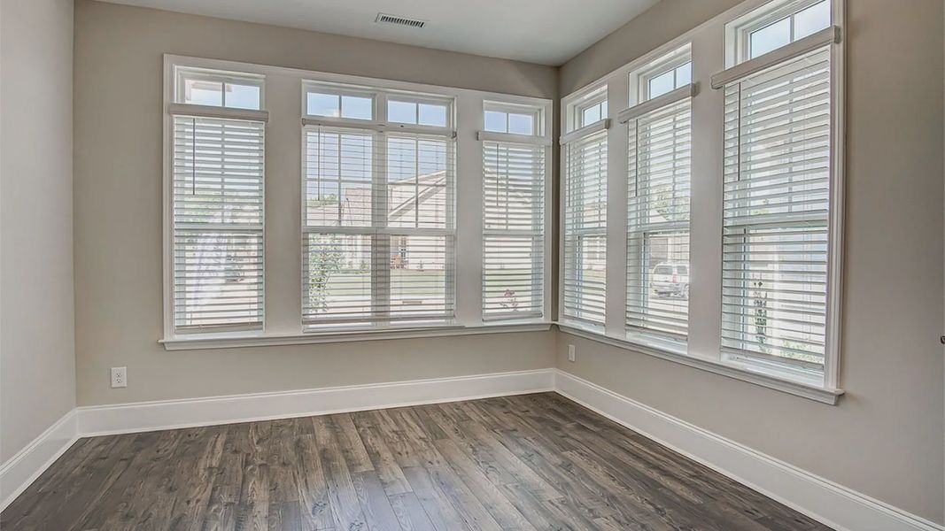 Representative unfurnished interior of a home built from the Palazzo Craftsman by Epcon Communities in The Cottages at 78 North, Sanford (Image 17). Representative unfurnished interior of a home built from the Palazzo Craftsman by Epcon Communities in The Cottages at 78 North, Sanford (Image 17).