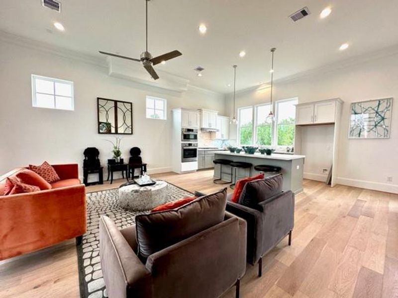 Another view of this beautiful living/dining area.