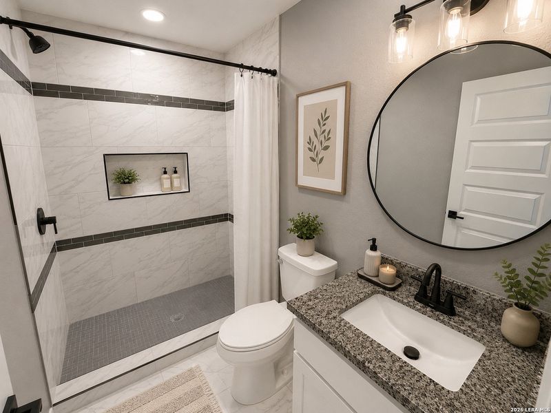 Furnished interior view inside a new home in , Laredo (Image 9).