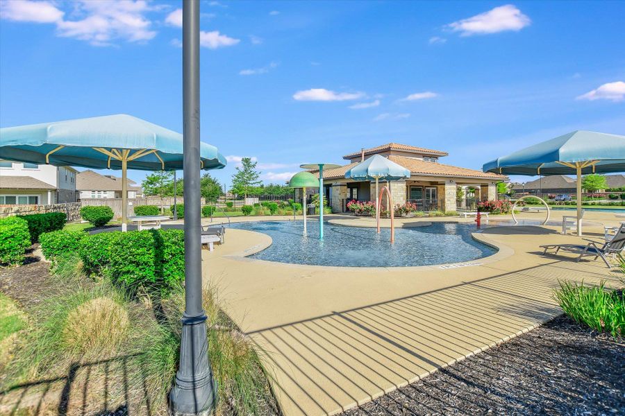 View of swimming pool with fence