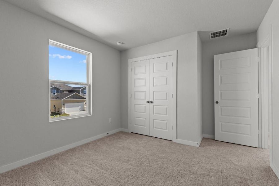 A room with white doors. A room with white doors.