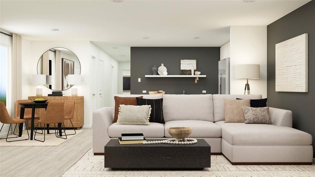 Furnished interior view inside a new home in Santa Fe Village, Cleveland (Image 10).
