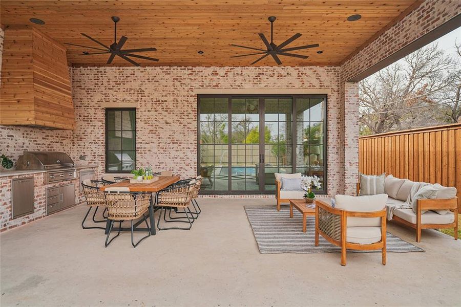 Exterior details and patio area of a home in , Dallas (Image 4). Exterior details and patio area of a home in , Dallas (Image 4).