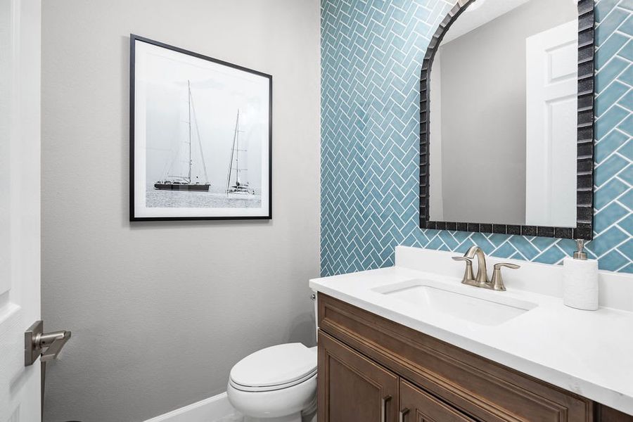 Downstairs Half Bathroom | Newcastle | Harrell Oaks | New Homes in Orlando, FL | Landsea Homes