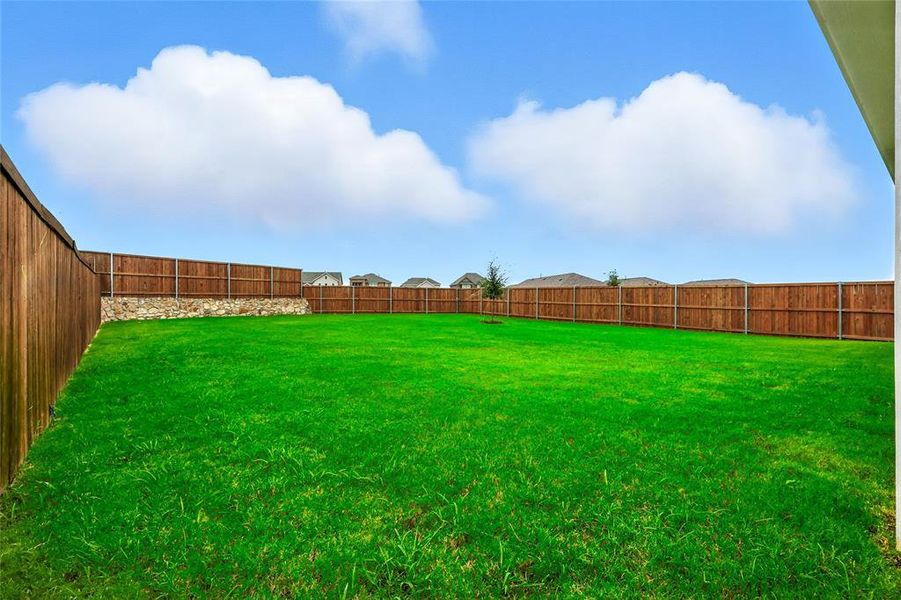 View of fenced backyard View of fenced backyard