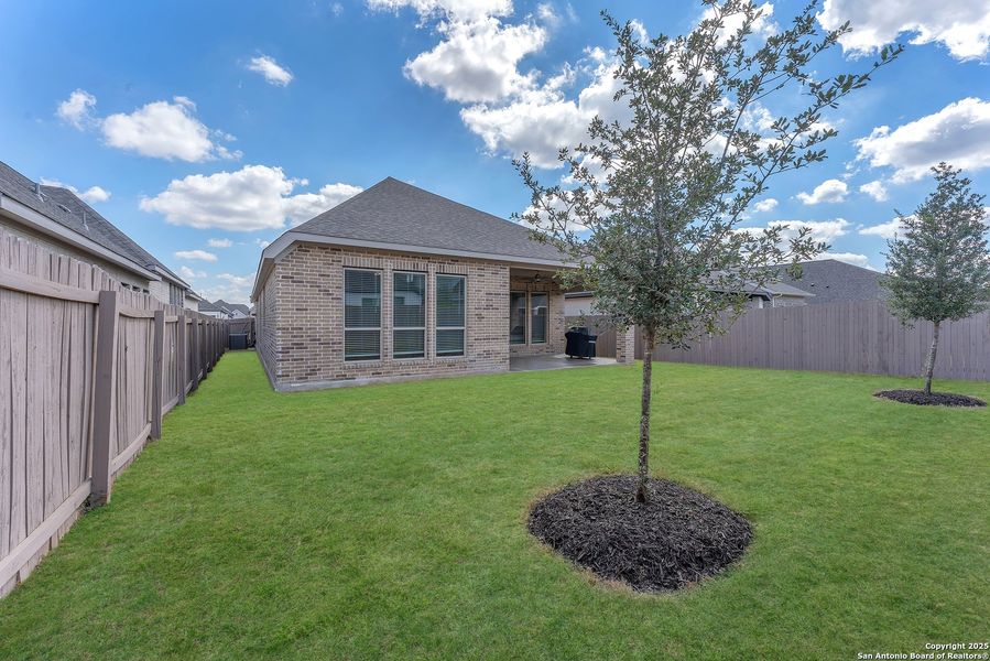 Exterior details and patio area of a home in Kallison Ranch 45', San Antonio (Image 23). Exterior details and patio area of a home in Kallison Ranch 45', San Antonio (Image 23).