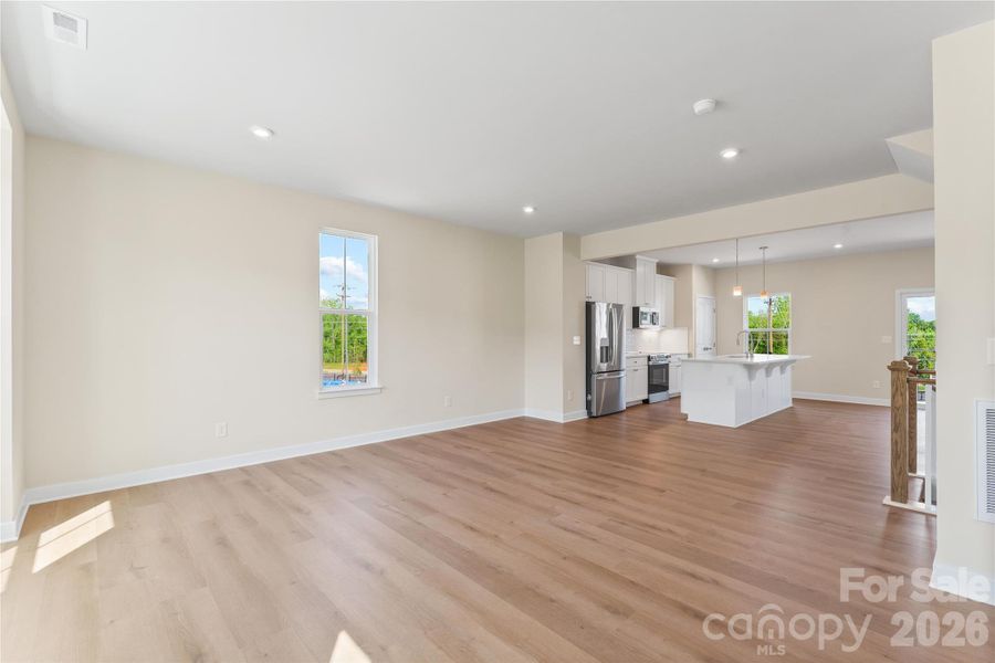 Spacious, unfurnished interior of a new home in Stowe Branch Townhomes, Charlotte (Image 18). Spacious, unfurnished interior of a new home in Stowe Branch Townhomes, Charlotte (Image 18).