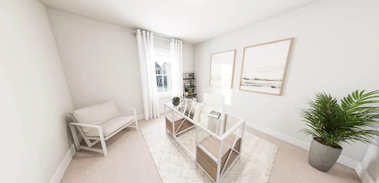 Representative furnished interior of a home built from the Warm as This by Garman Homes in Ponder, Wendell (Image 8).