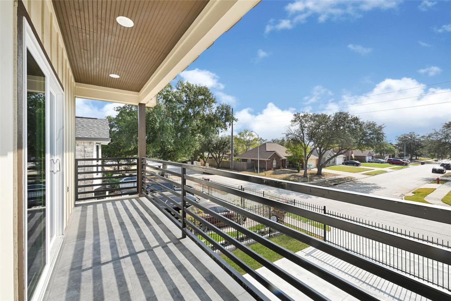 Balcony on the front of the house