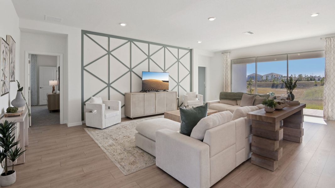 Furnished interior view inside a new home in Tartan Farms at Winding Oaks, Ocala (Image 7). Furnished interior view inside a new home in Tartan Farms at Winding Oaks, Ocala (Image 7).