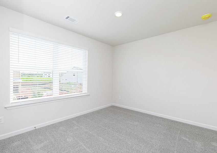 Each secondary room includes carpets, closets and bright windows