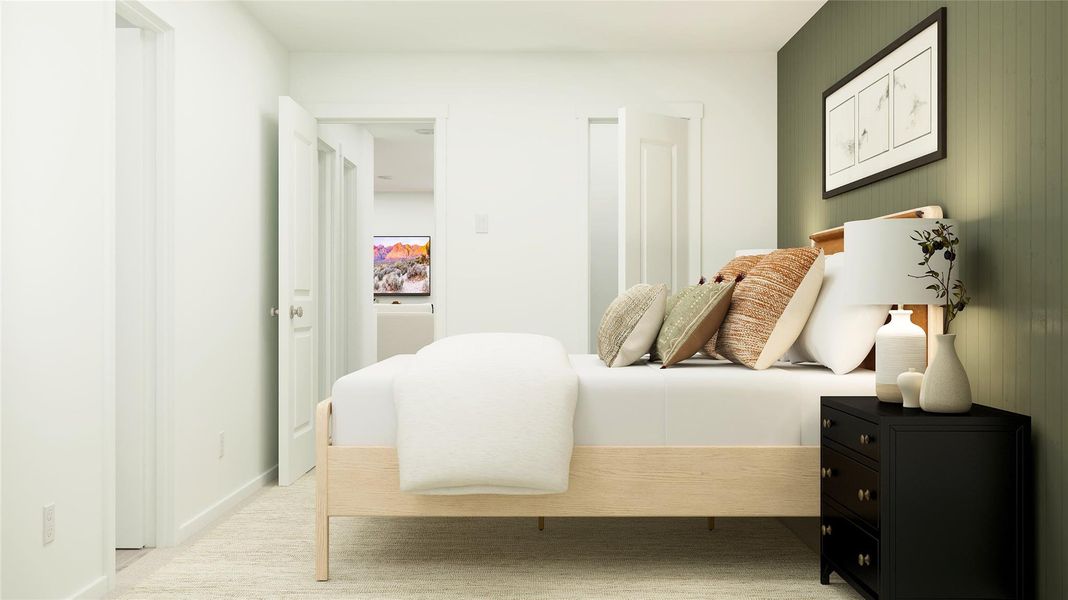 Furnished interior view inside a new home in Santa Fe Village, Cleveland (Image 16). Furnished interior view inside a new home in Santa Fe Village, Cleveland (Image 16).