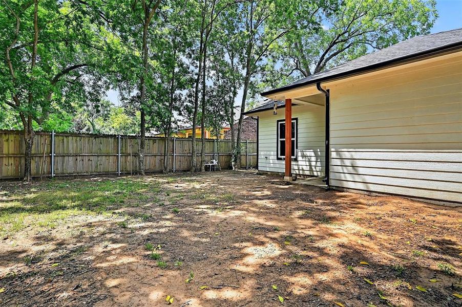 View of fenced yard View of fenced yard
