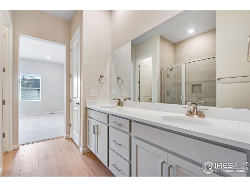 Furnished interior view inside a new home in Westside Crossing Paired Homes, Berthoud (Image 9).