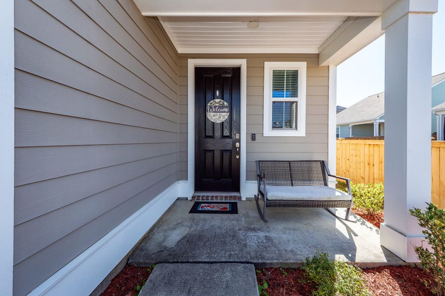 Exterior details and patio area of a home in High Point at Foxbank, Moncks Corner (Image 3).
