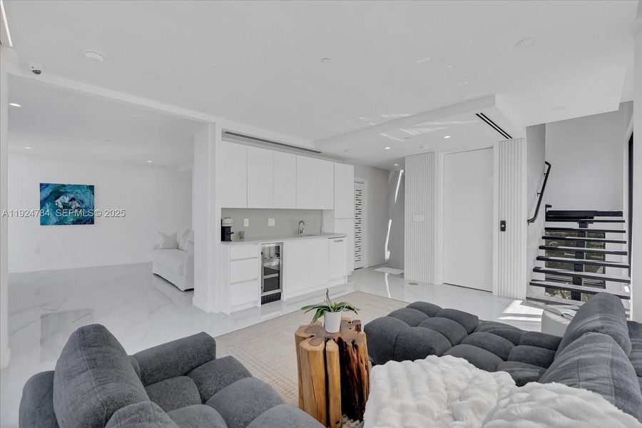 Furnished interior view inside a new home in , Miami Beach (Image 30). Furnished interior view inside a new home in , Miami Beach (Image 30).