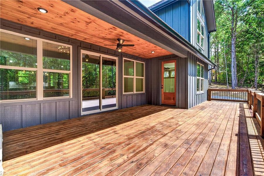 Exterior details and patio area of a home in , Ellijay (Image 31).