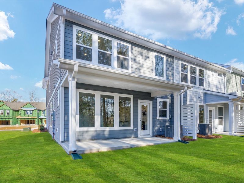Exterior details and patio area of a home in Westview Towns, Waxhaw (Image 3).