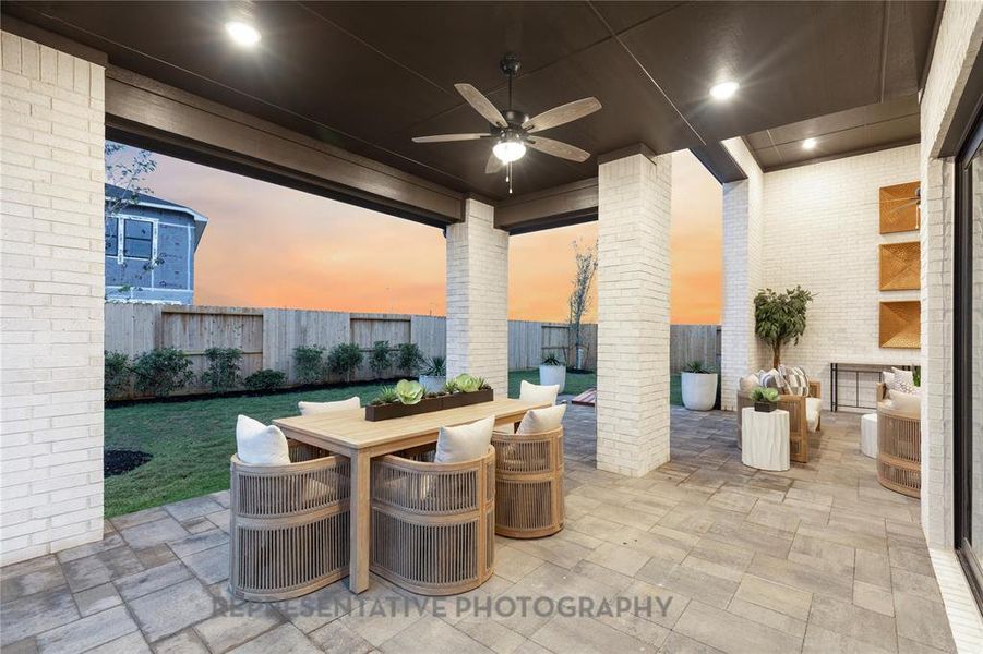 Exterior details and patio area of a home in Star Trail, Prosper (Image 23).