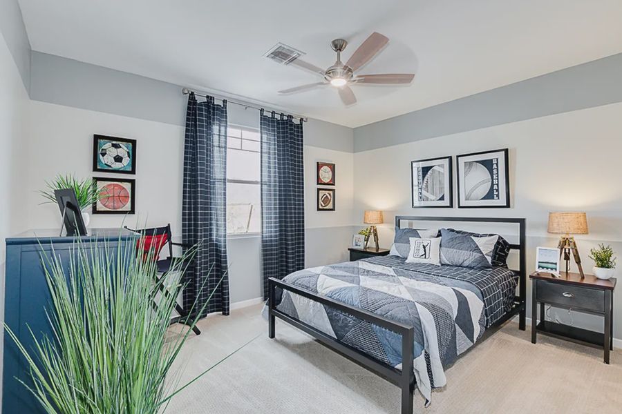 Representative furnished interior of a home built from the 3102 by Elliott Homes in Las Barrancas, Yuma (Image 14).