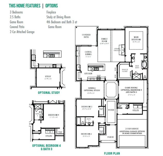 2D floor plan layout of this home in The Highlands, Porter, TX (Image 4).