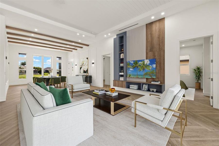 Furnished interior view inside a new home in , Cape Coral (Image 8). Furnished interior view inside a new home in , Cape Coral (Image 8).