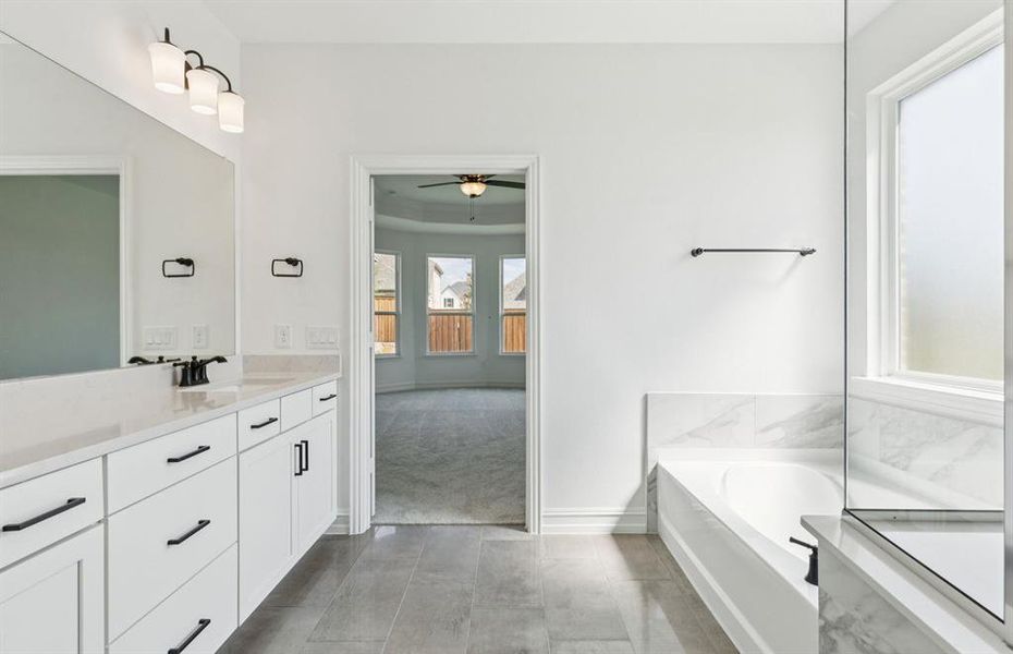 Owner's private bath with double vanity Owner's private bath with double vanity