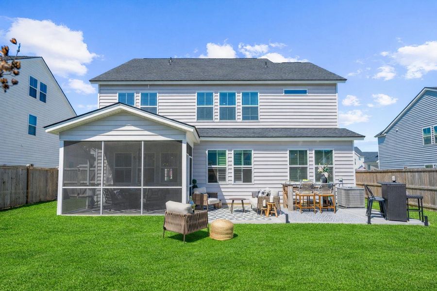 Exterior details and patio area of a home in Sweetgrass at Summers Corner, Summerville (Image 3).