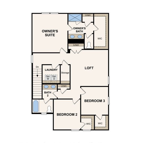 2D floor plan layout of this home in Barton Hills, Spring Hill, TN (Image 4).