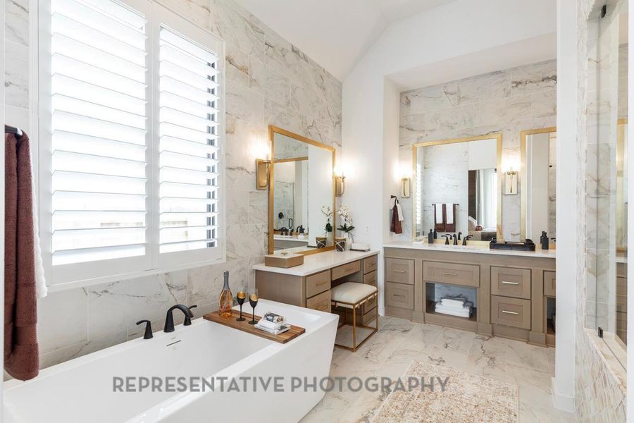 Furnished interior view inside a new home in Meridiana: 65ft. lots, Manvel (Image 15). Furnished interior view inside a new home in Meridiana: 65ft. lots, Manvel (Image 15).