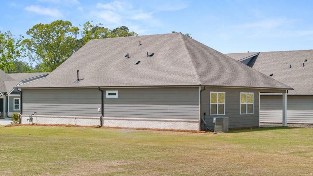 Front exterior of a new home in Hamptons at Riverwood North, Dallas, GA, highlighting curb appeal (Image 39).