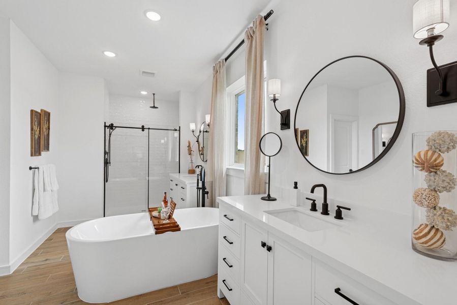 Serene primary bath (*Photo not of actual home and used for illustration purposes only.)