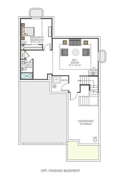 2D floor plan layout of this home in Sterling Ranch, Littleton, CO (Image 7).