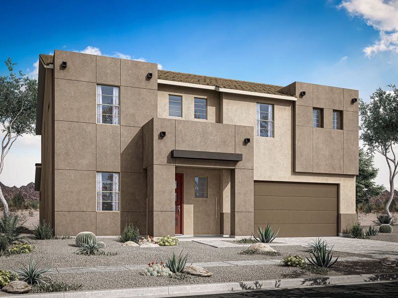 Representative exterior photo of a completed home built from the Revere by Mattamy Homes in Bella Vista Farms, San Tan Valley, AZ (Image 1). Representative exterior photo of a completed home built from the Revere by Mattamy Homes in Bella Vista Farms, San Tan Valley, AZ (Image 1).