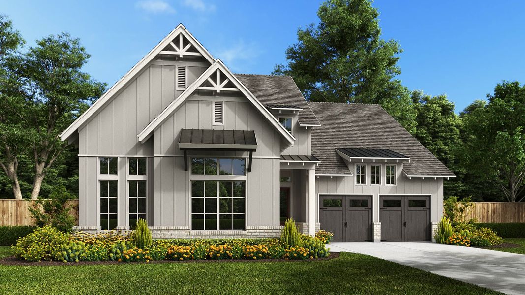 Representative exterior photo of a completed home built from the 517A by Britton Homes in Fields 60', Frisco, TX (Image 1).