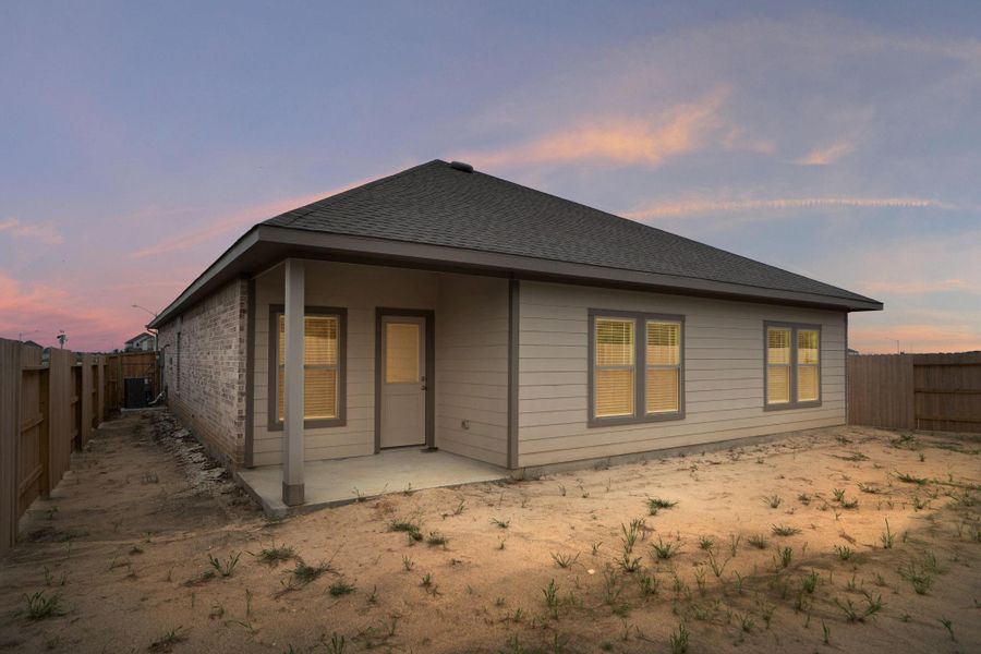 Front exterior of a new home in River Ranch Trails, Dayton, TX, highlighting curb appeal (Image 2). Front exterior of a new home in River Ranch Trails, Dayton, TX, highlighting curb appeal (Image 2).