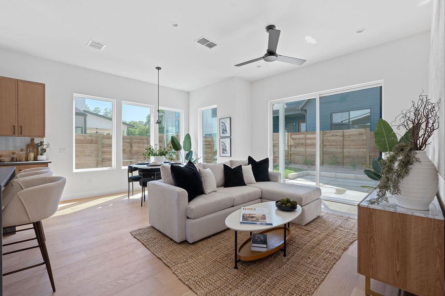 Furnished interior view inside a new home in , Austin (Image 14). Furnished interior view inside a new home in , Austin (Image 14).