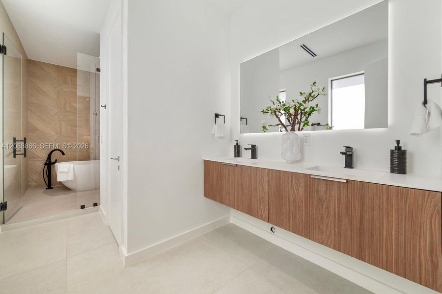 Furnished interior view inside a new home in , Miami (Image 30).