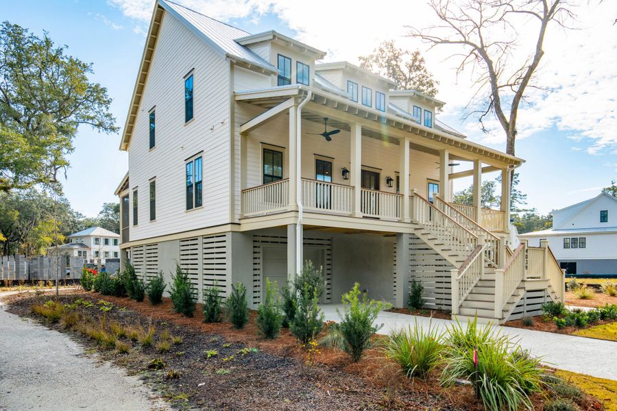 Exterior details and patio area of a home in , Johns Island (Image 30).