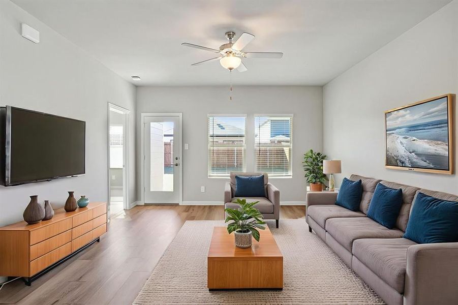 Furnished interior view inside a new home in Trails of Lavon - Spring Series, Lavon (Image 7).