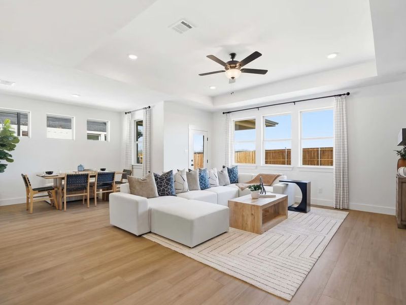Furnished interior view inside a new home in Mercer Meadows, Royse City (Image 5).